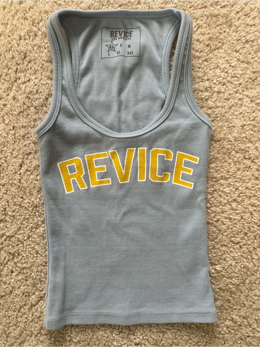 Revice Blue and Yellow Tank Top